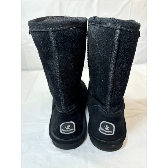 BEARPAW BLACK SUEDE SHEEPSKIN/WOOL LINED BOOTS - Picture 11 of 12